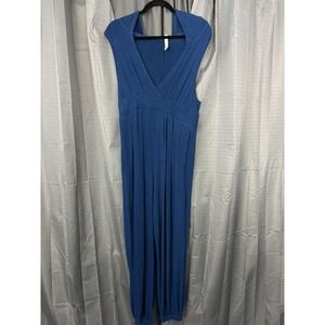 Intimately Free People Hooded One Piece Jumpsuit Womens XS Royal Blue Lagenlook